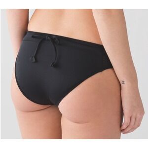 Lululemon Tidal Flow Bikini Bottom Black Mosaic Reversible LW7F87S Size 4 NWT